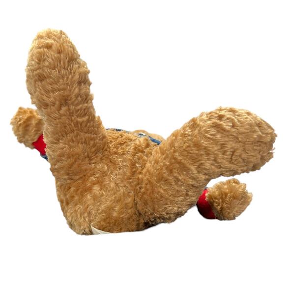 Galerie M&M’s Plush Stuffed Teddy Bear Denim Jacket Embroidered Logo 9” Brown - Picture 9 of 14